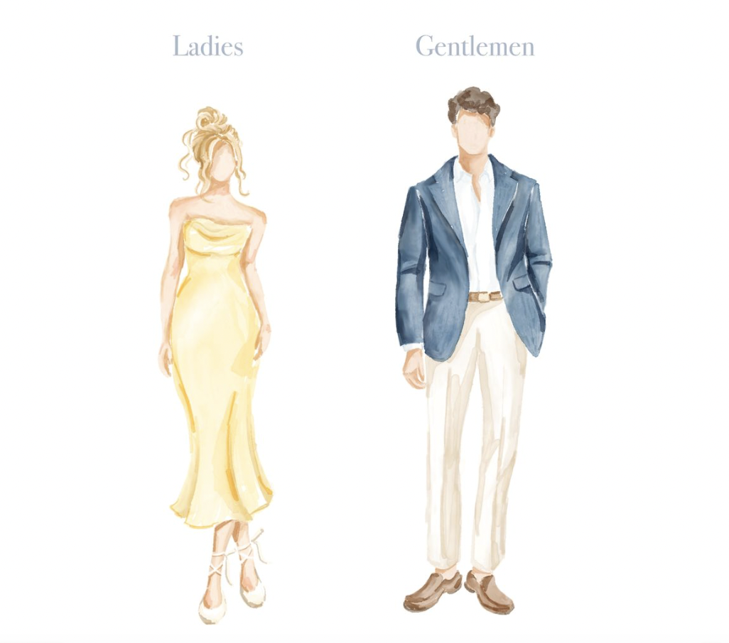 Wedding attire inspiration: pastel dress and classic jacket